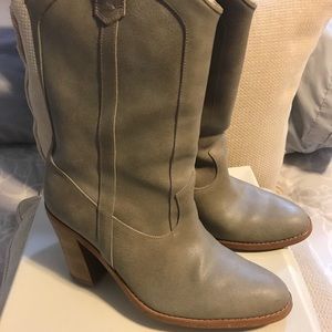 Leather cowboy boots